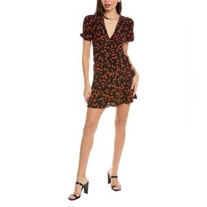 STAUD Mini Milla Poppy Printed Floral Print Dress